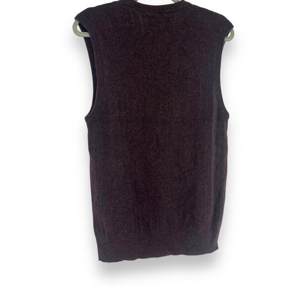 Jos A Bank Reserve Men’s Cashmere Sweater Vest Ribbed Herringbone Knit. L Preppy - Picture 3 of 6